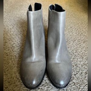 Gray Clarks booties